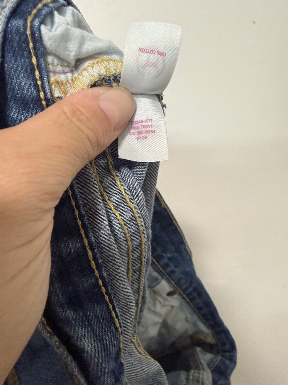 PINK Victoria's Secret Blue Distressed Denim Cutoff Shorts 2009 - Picture 4 of 4